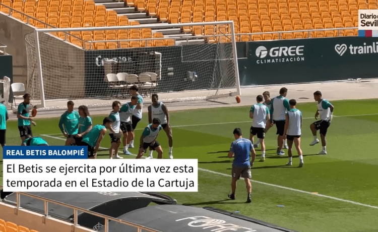 El posible once ensayado por Pellegrini con los petos en el entrenamiento del Betis El posible once ensayado por Pellegrini con los petos en el entrenamiento del Betis