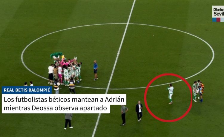 El llamativo video de Deossa, apartado de sus compañeros en la fiesta de Adrián y el Betis El llamativo video de Deossa, apartado de sus compañeros en la fiesta de Adrián y el Betis