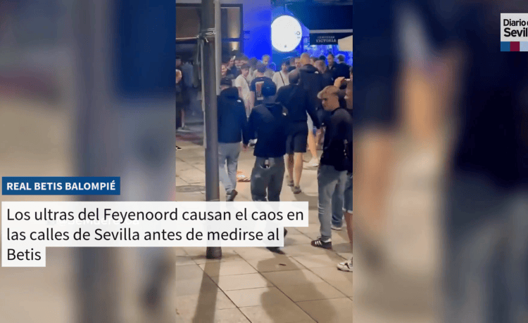 Los ultras del Feyenoord generan incidentes en las calles de Sevilla antes de jugar con el Betis Los ultras del Feyenoord generan incidentes en las calles de Sevilla antes de jugar con el Betis