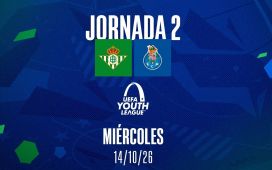Betis-Oporto en la UEFA Youth League: Horario y dónde verlo por TV en directo Betis-Oporto en la UEFA Youth League: Horario y dónde verlo por TV en directo