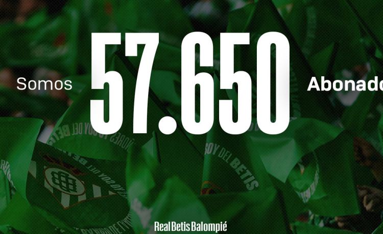 El Betis tendrá 57.650 abonados esta temporada El Betis tendrá 57.650 abonados esta temporada