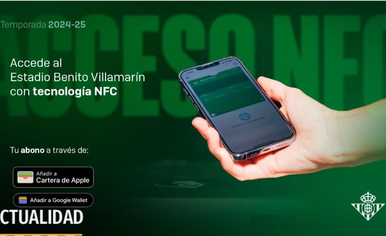 Así puedes tener el abono del Betis en el teléfono y usarlo como una tarjeta Así puedes tener el abono del Betis en el teléfono y usarlo como una tarjeta