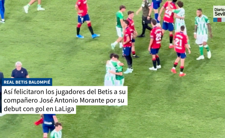 Así felicitaron los jugadores del Betis a Morante por su debut con gol en LaLiga Así felicitaron los jugadores del Betis a Morante por su debut con gol en LaLiga