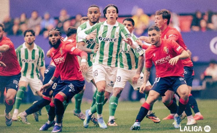 Betis-Osasuna: Horario y dónde ver por TV en directo esta jornada de LaLiga Betis-Osasuna: Horario y dónde ver por TV en directo esta jornada de LaLiga
