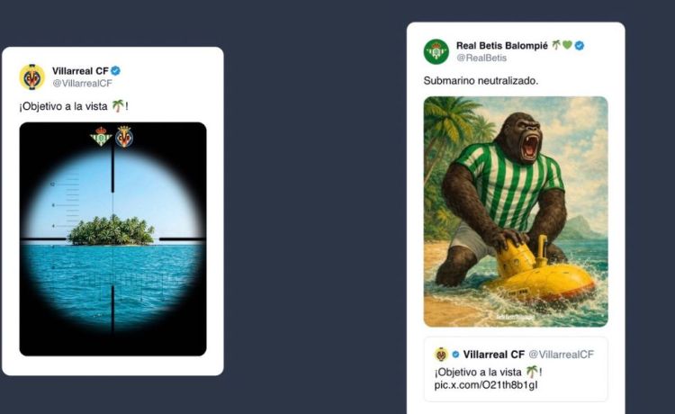 El Betis contesta al Villarreal con un pique en redes sociales: “Submarino neutralizado” El Betis contesta al Villarreal con un pique en redes sociales: “Submarino neutralizado”