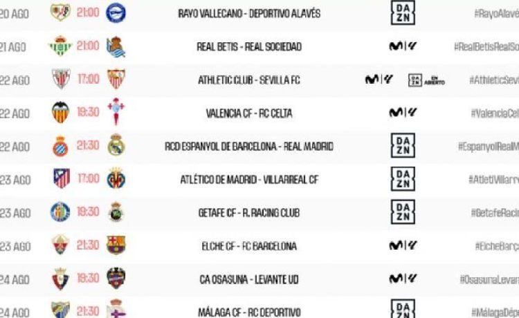 El Betis empezará la Liga el 21 de agosto contra la Real Sociedad El Betis empezará la Liga el 21 de agosto contra la Real Sociedad