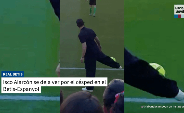 Isco ya se deja ver por el césped de La Cartuja Isco ya se deja ver por el césped de La Cartuja