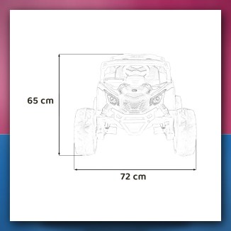 Auto na akumulator ATV CAN - AM Maverick zeleni - slika 2