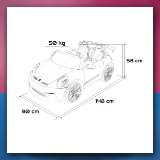 Auto na akumulator Porsche 911 GT3 STRONG bijeli - slika 2