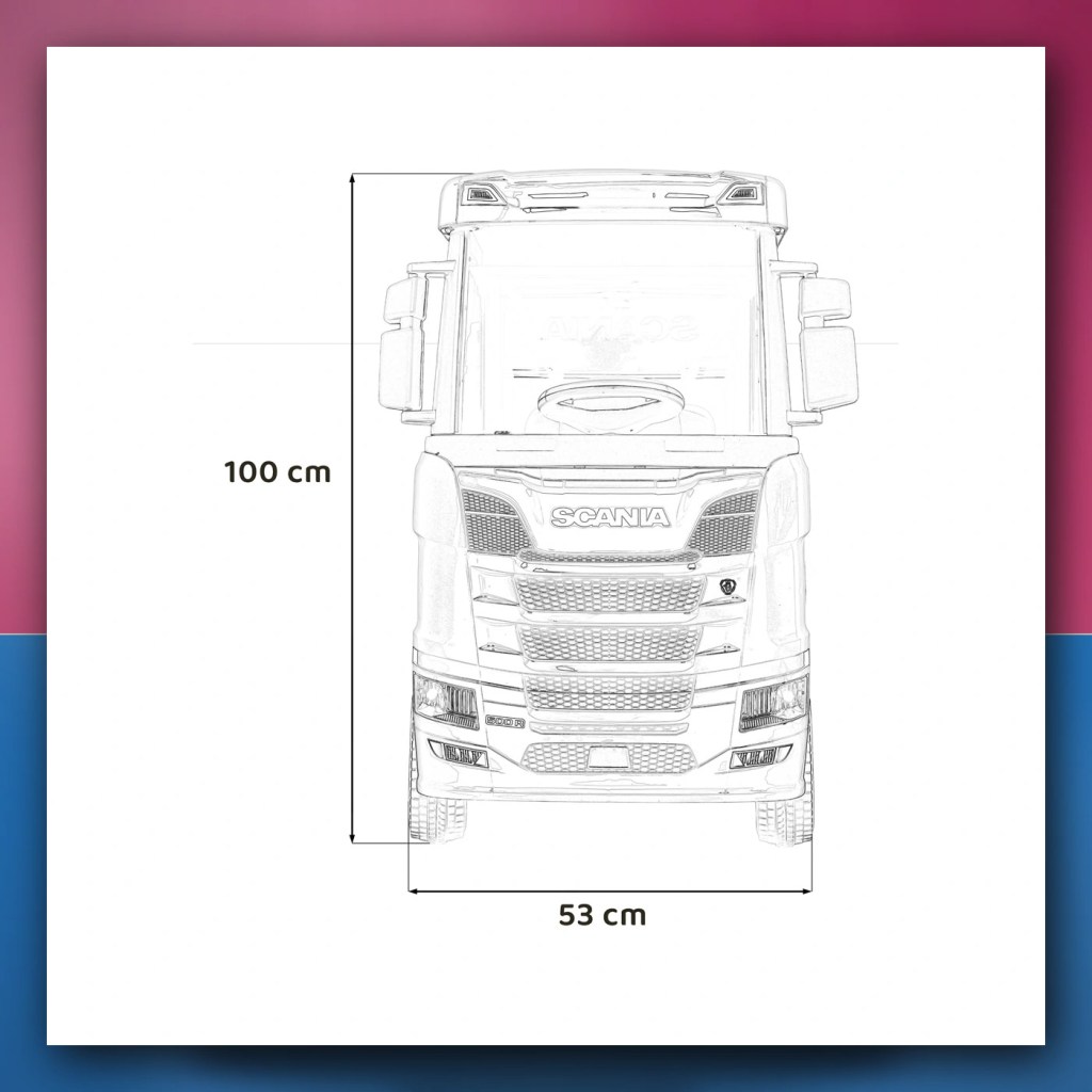 Auto na akumulator Scania R - SERIE crni - slika 2