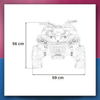 Četverocikl na akumulator Sport TX ATV bijeli - slika 2