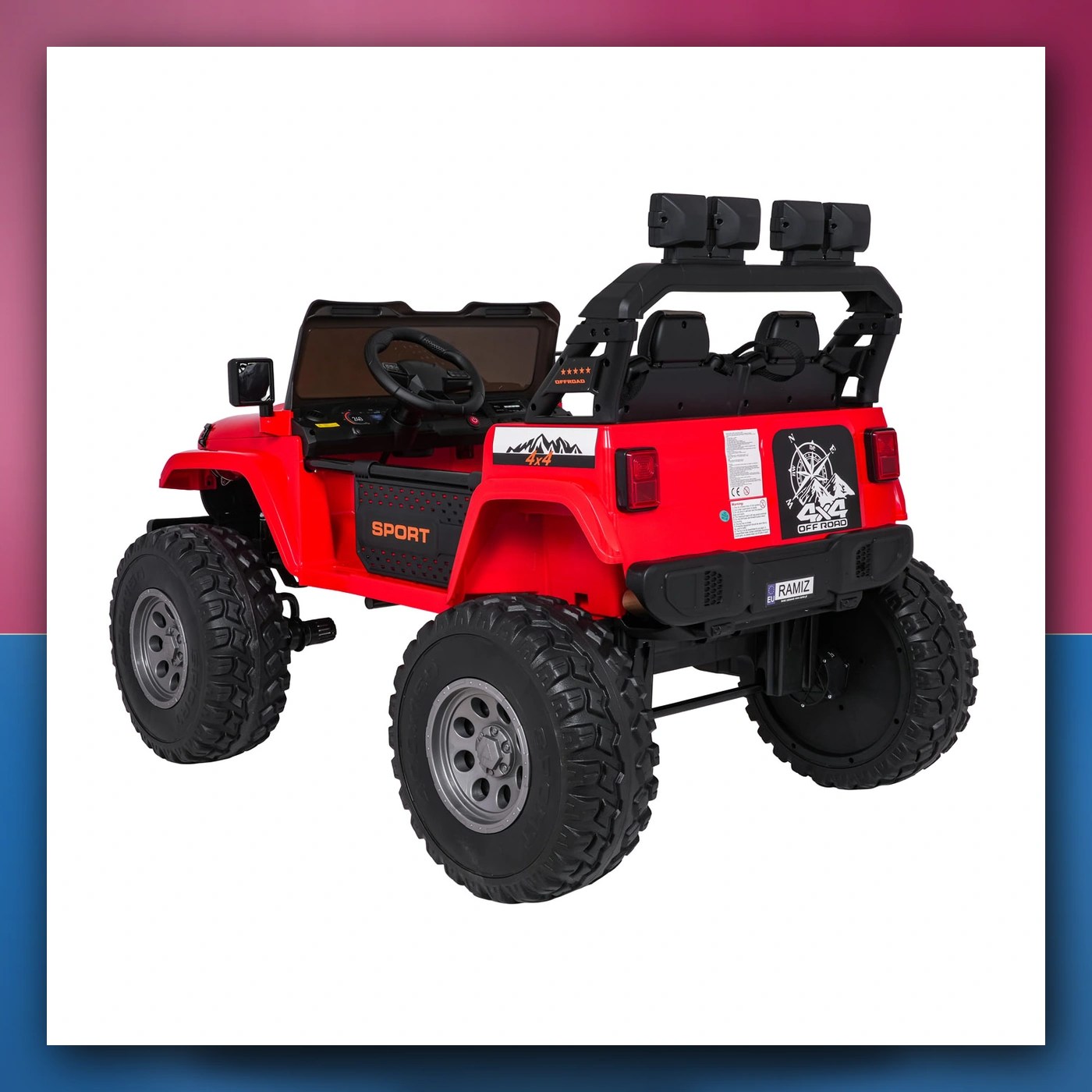 Auto na akumulator Ekstremno Sport 4x4 Varijabla Veličina crveni - slika 1
