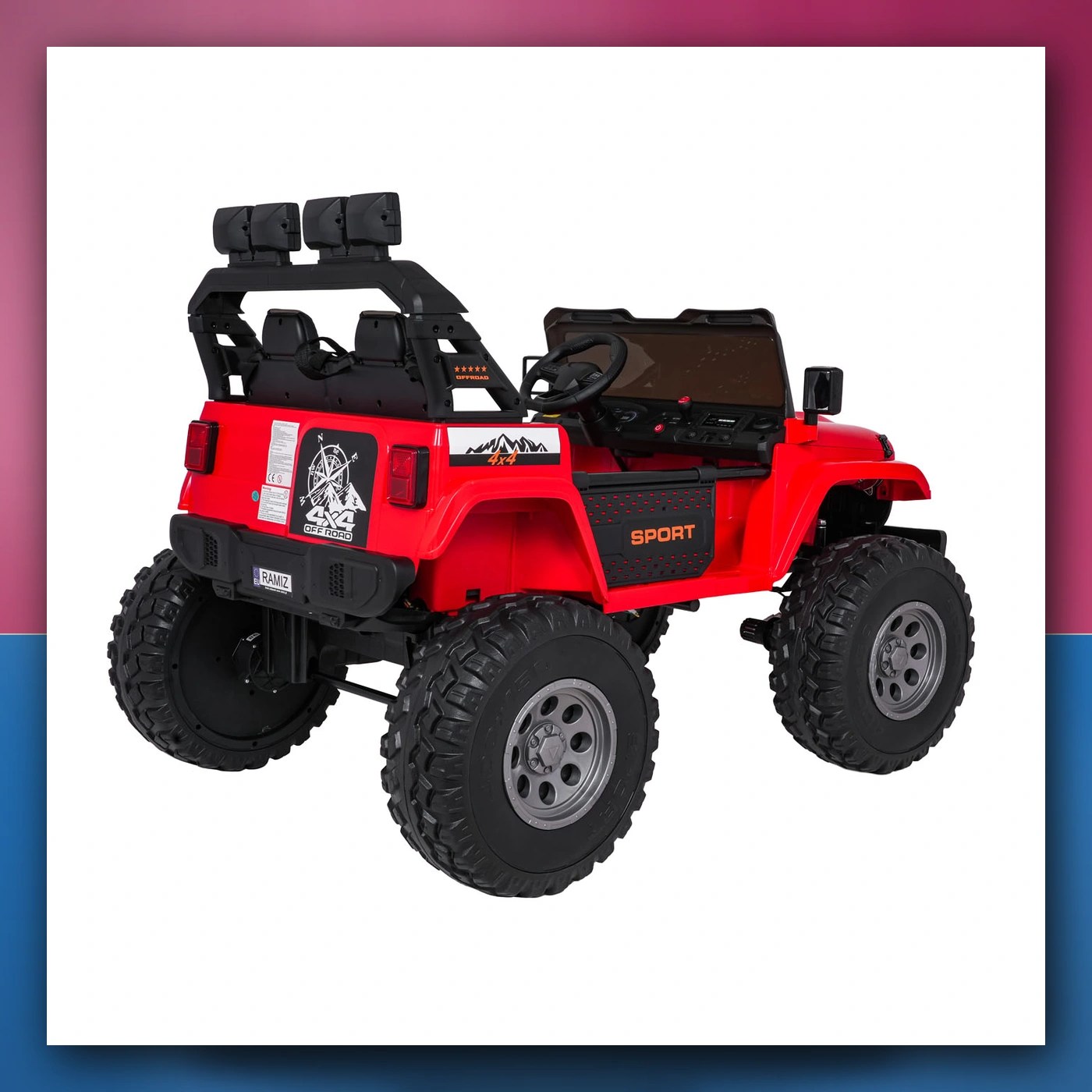 Auto na akumulator Ekstremno Sport 4x4 Varijabla Veličina crveni - slika 1