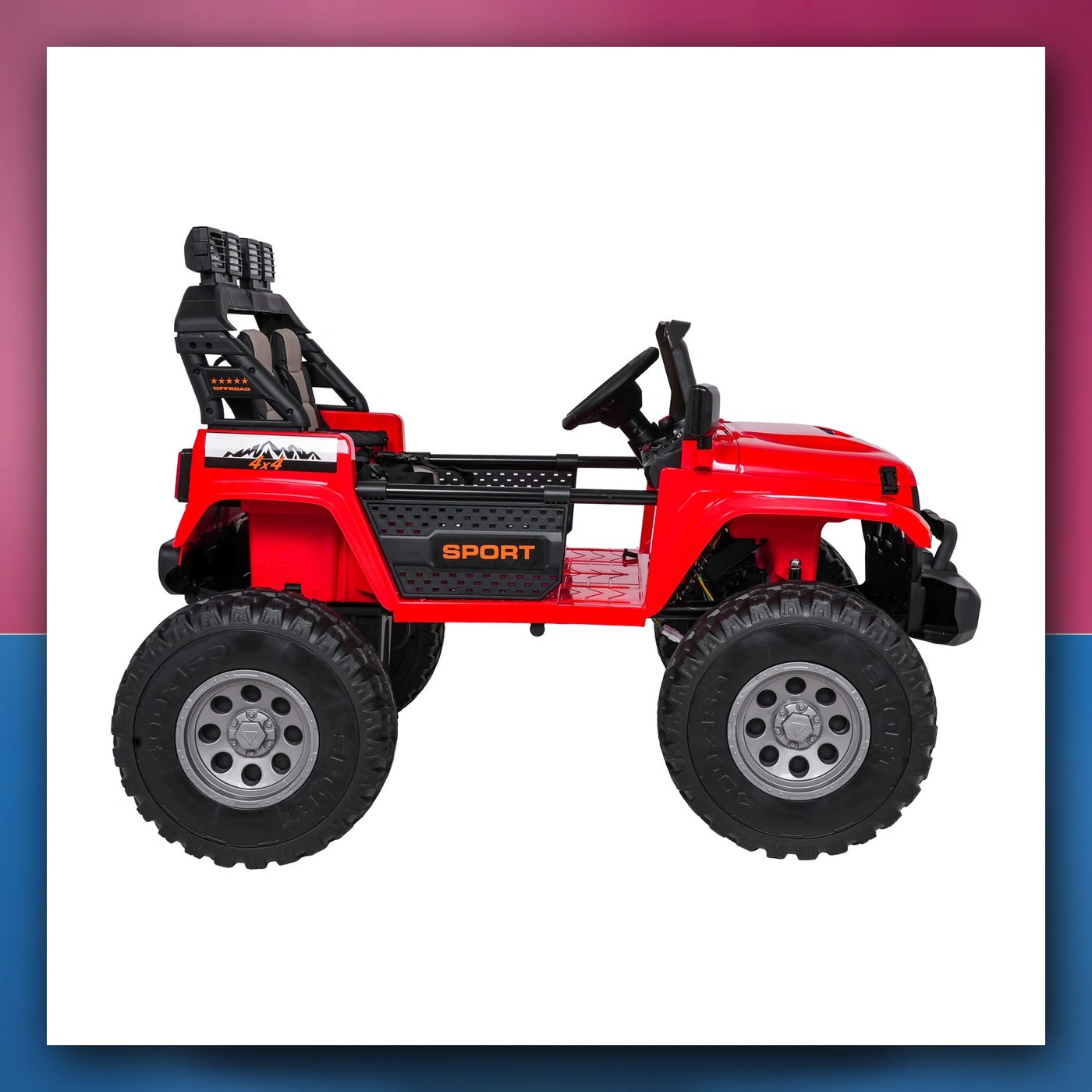 Auto na akumulator Ekstremno Sport 4x4 Varijabla Veličina crveni - slika 1