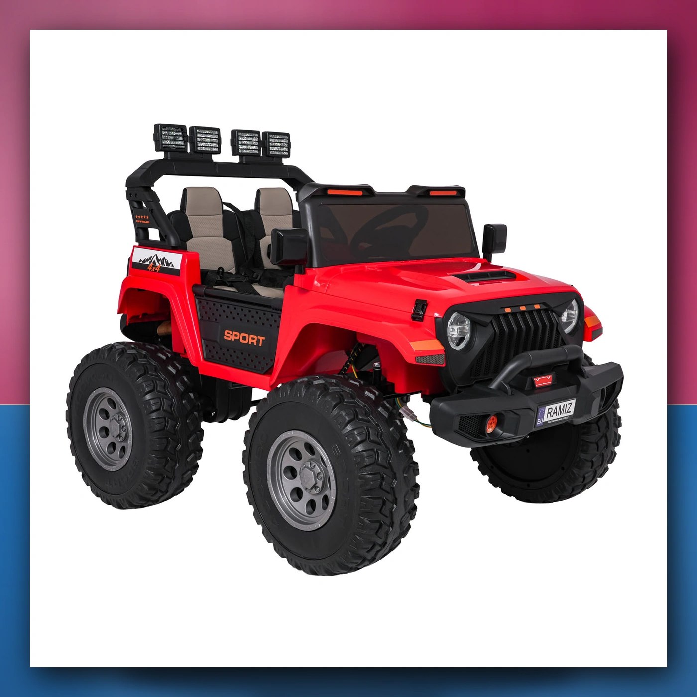 Auto na akumulator Ekstremno Sport 4x4 Varijabla Veličina crveni - slika 1