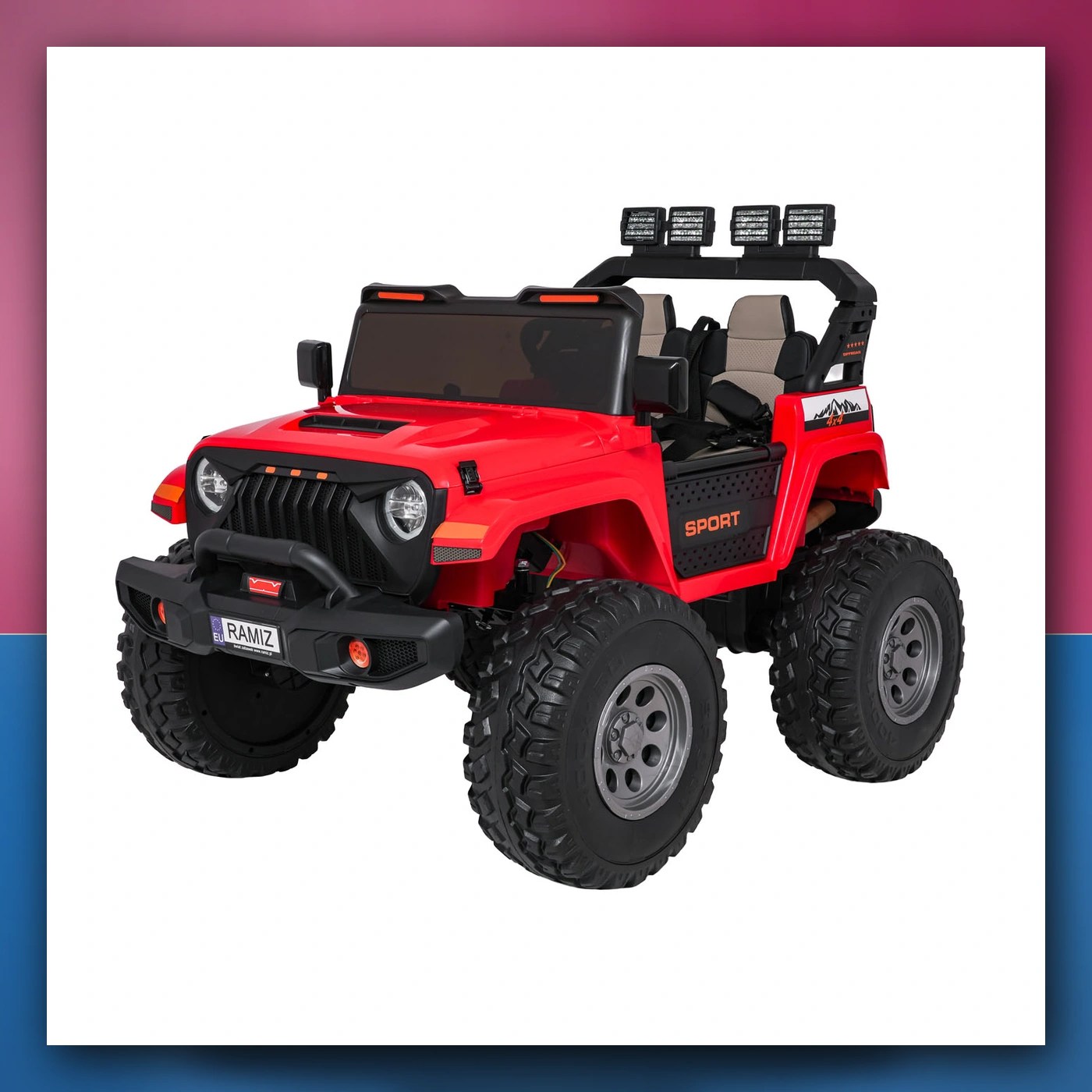 Auto na akumulator Ekstremno Sport 4x4 Varijabla Veličina crveni - slika 1