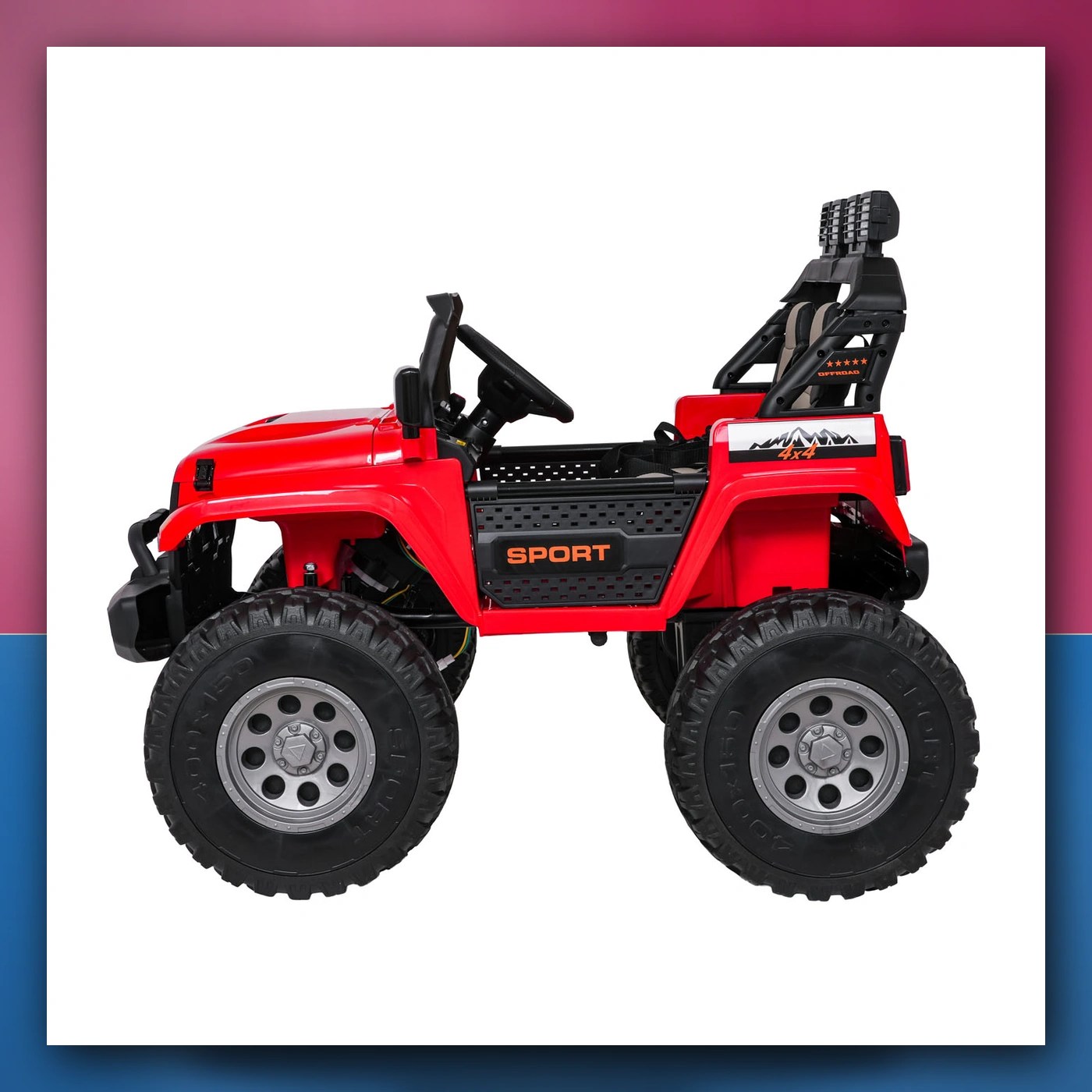 Auto na akumulator Ekstremno Sport 4x4 Varijabla Veličina crveni - slika 1