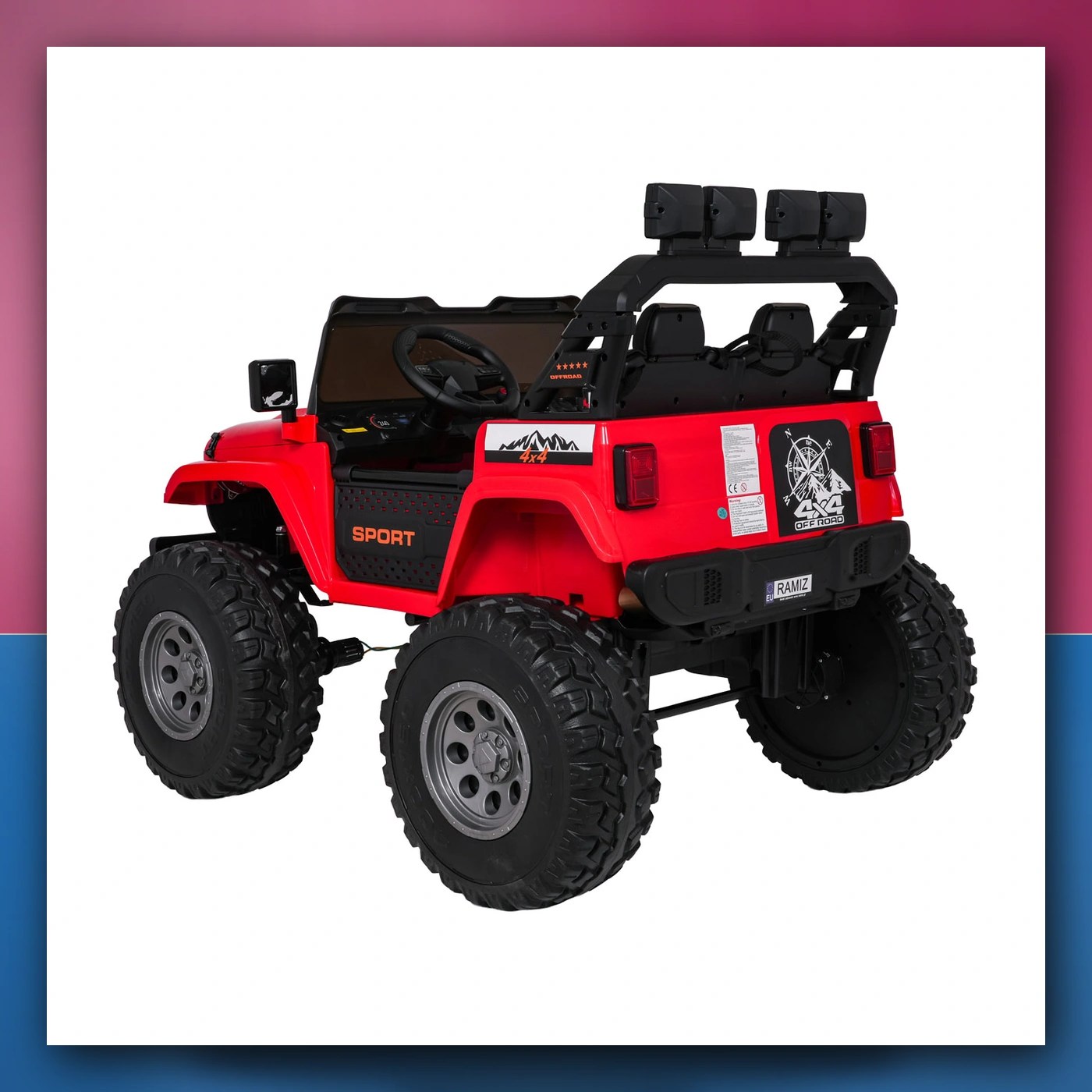 Auto na akumulator Ekstremno Sport 4x4 Varijabla Veličina crveni - slika 1