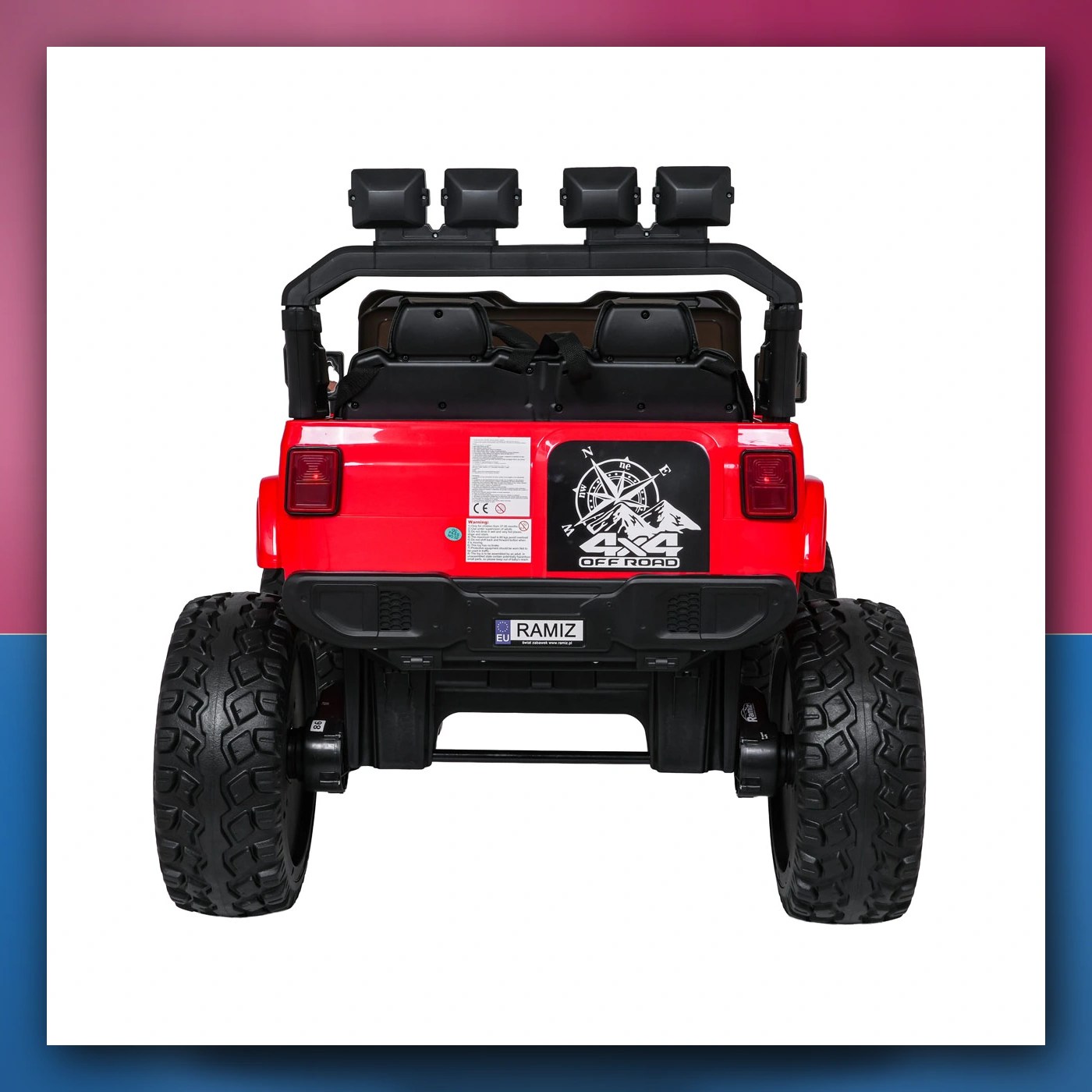 Auto na akumulator Ekstremno Sport 4x4 Varijabla Veličina crveni - slika 1