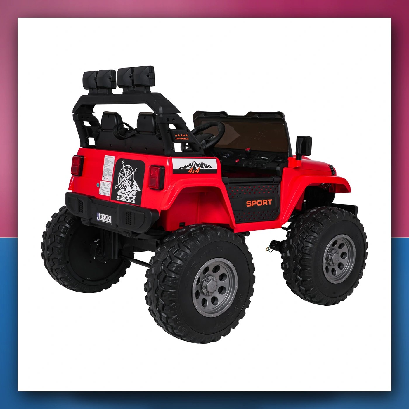 Auto na akumulator Ekstremno Sport 4x4 Varijabla Veličina crveni - slika 1