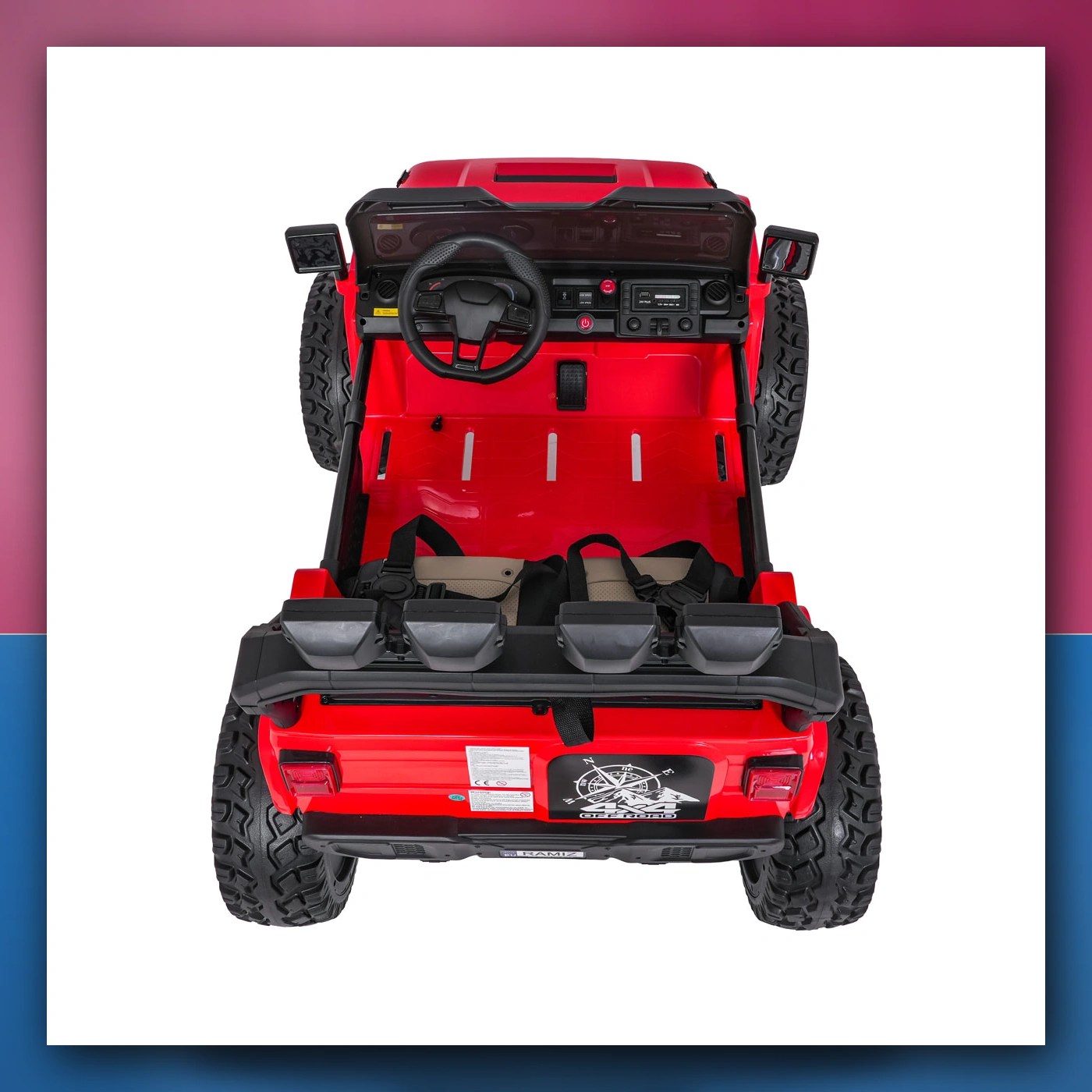 Auto na akumulator Ekstremno Sport 4x4 Varijabla Veličina crveni - slika 1