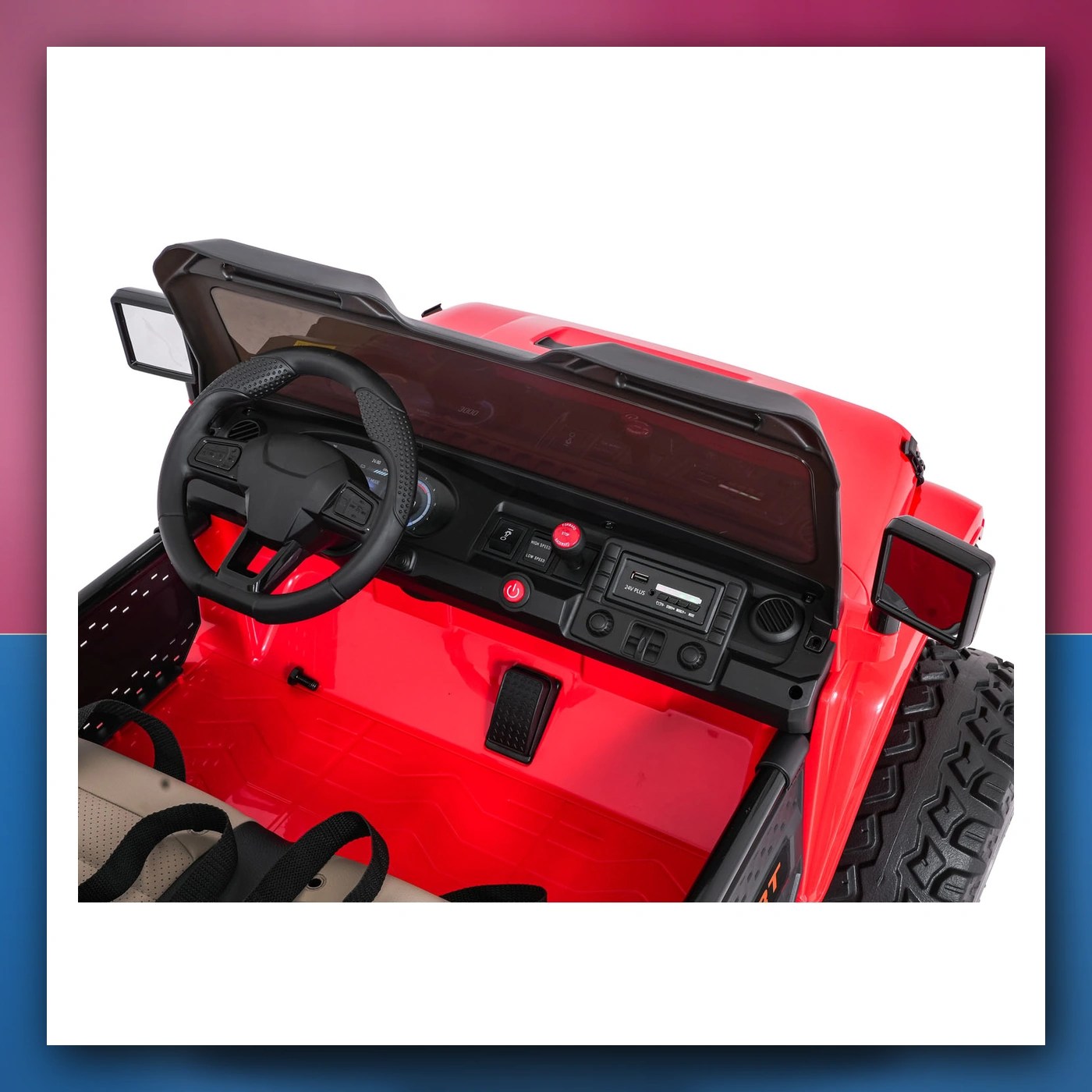 Auto na akumulator Ekstremno Sport 4x4 Varijabla Veličina crveni - slika 1