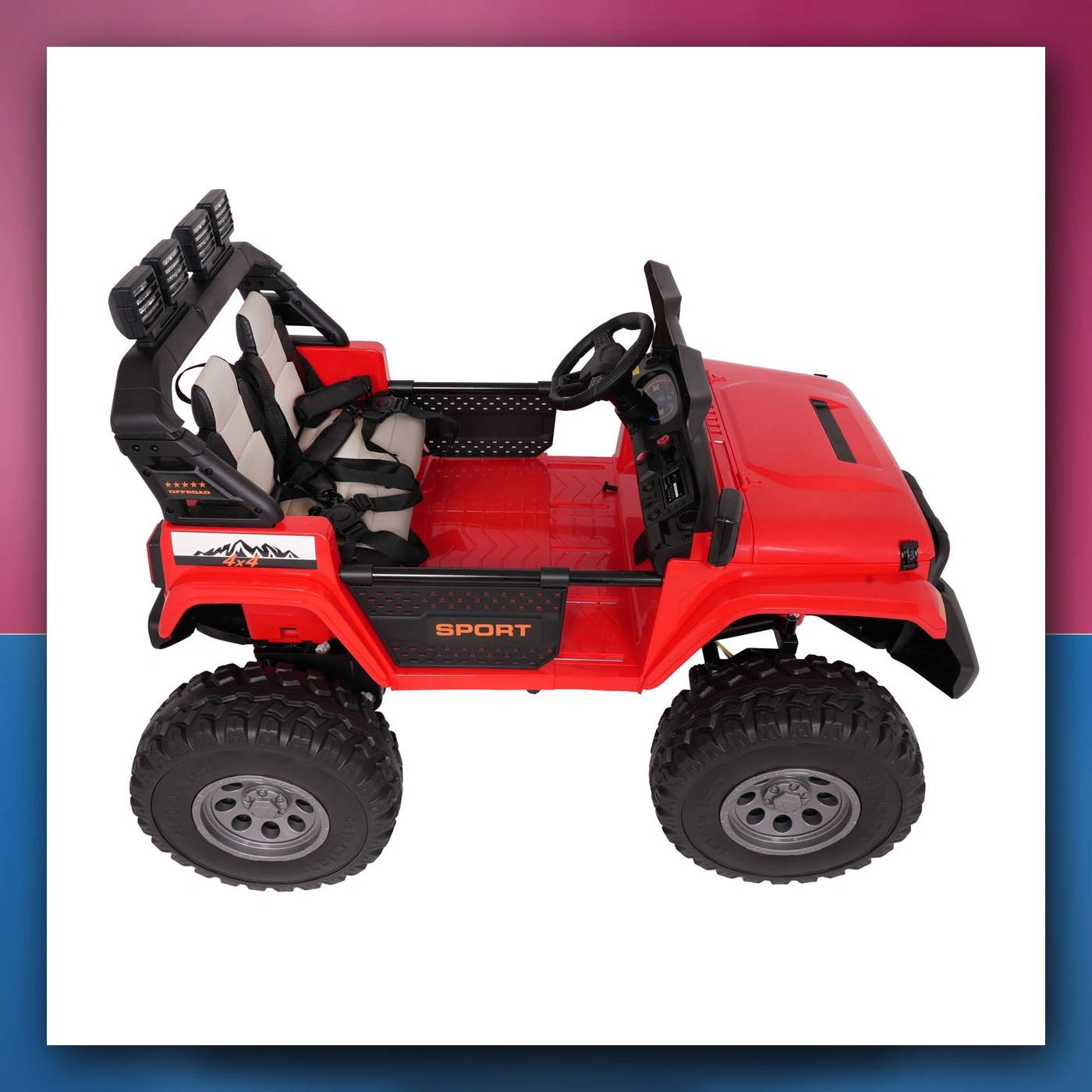 Auto na akumulator Ekstremno Sport 4x4 Varijabla Veličina crveni - slika 1