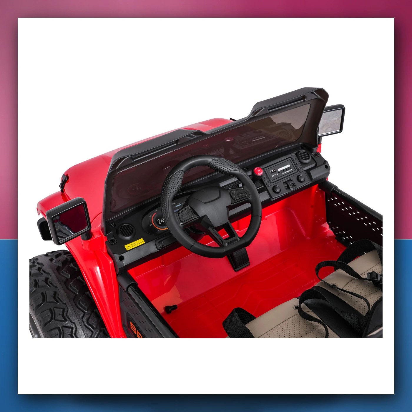 Auto na akumulator Ekstremno Sport 4x4 Varijabla Veličina crveni - slika 1