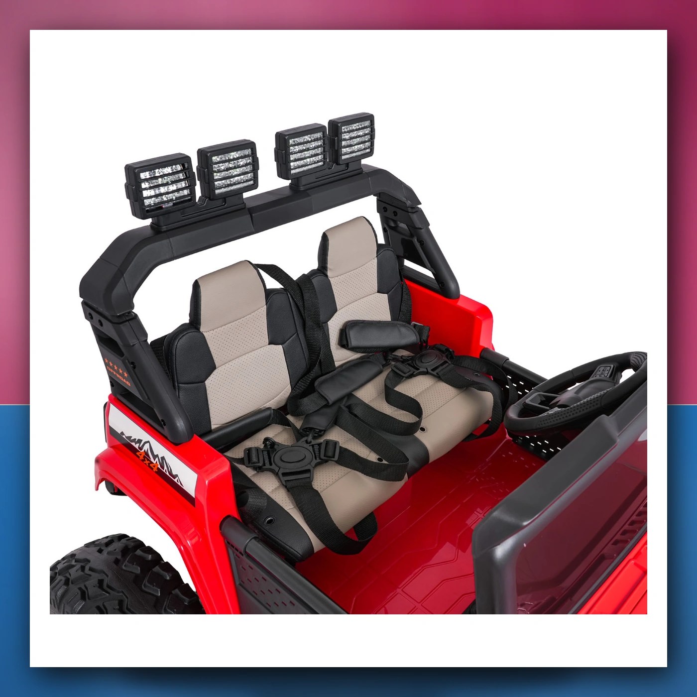 Auto na akumulator Ekstremno Sport 4x4 Varijabla Veličina crveni - slika 1