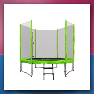 Trampolina vrtna SkyRamiz 244cm 8FT za djecu zeleni + Dodaci - slika 2