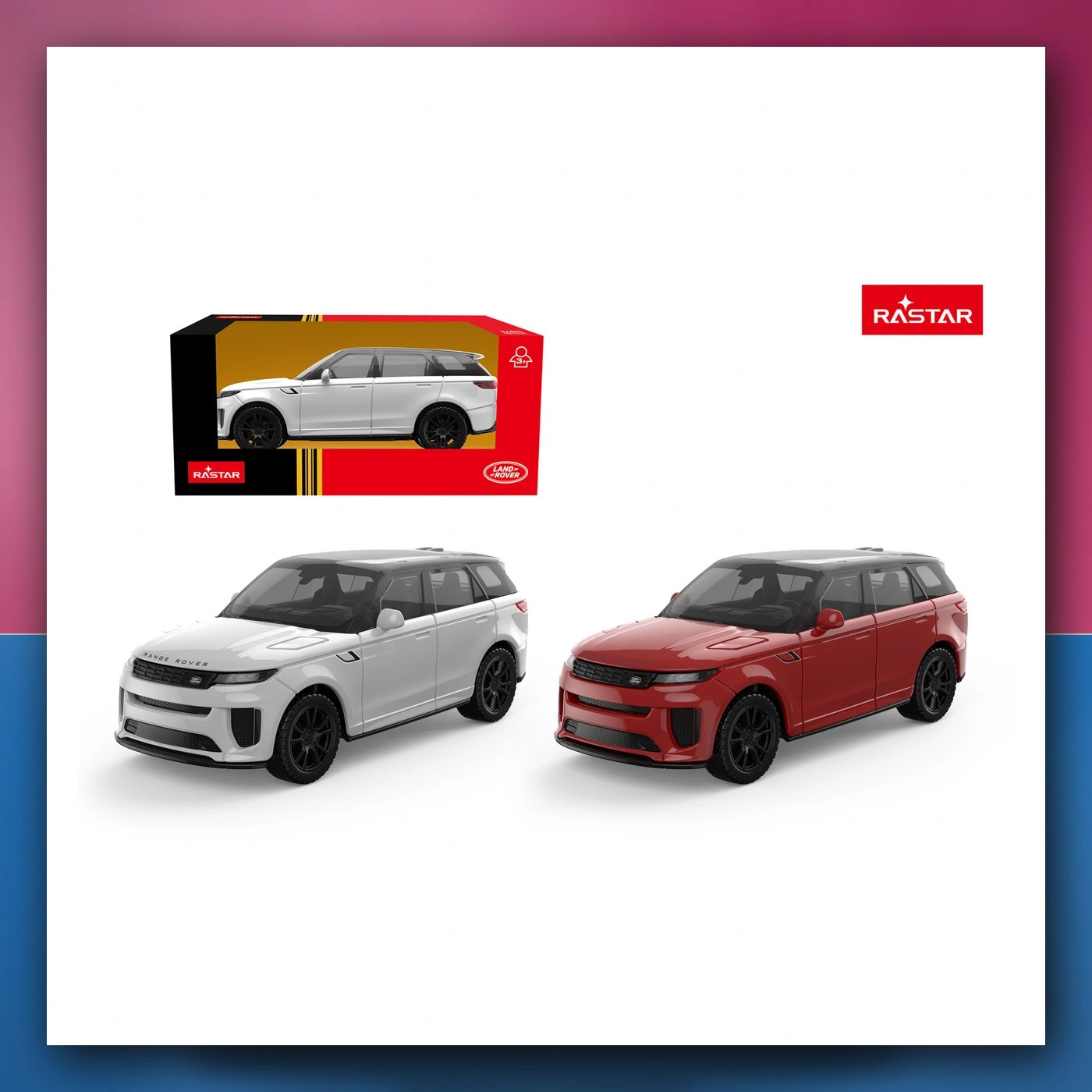 Metalni automobil Range Rover Sport SV crveni 1:43 RASTAR - slika 1