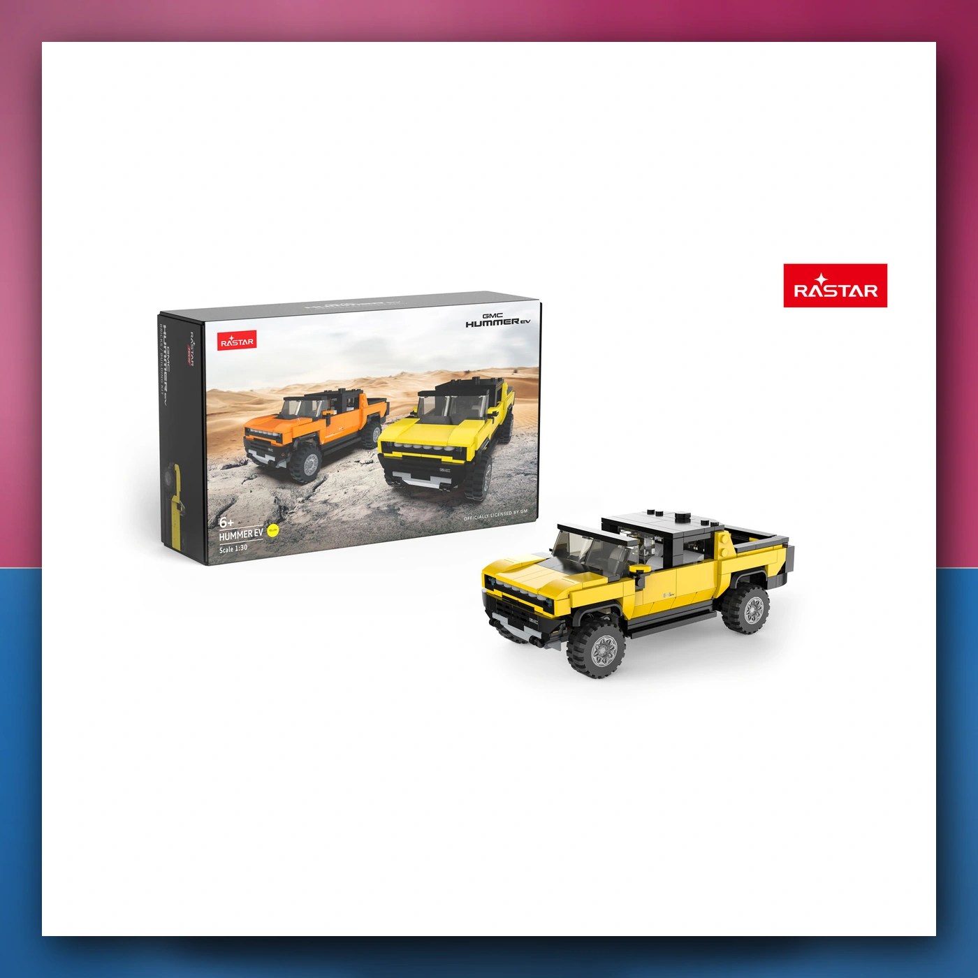 Kocke Hummer EV 1:30 žuti RASTAR - slika 1