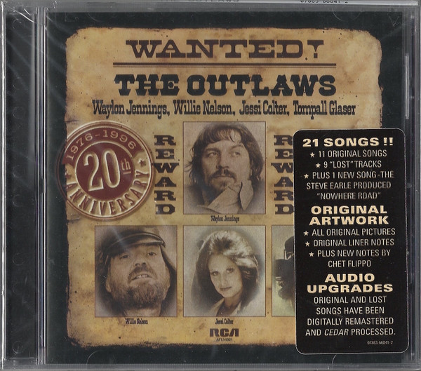 WAYLON JENNINGS, WILLIE NELSON, JESSI COLTER, TOMPALL GLASER_Wanted! The Outlaws (1976-1996 20th Anniversary)