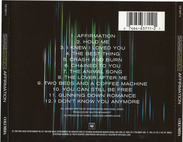 SAVAGE GARDEN_Affirmation