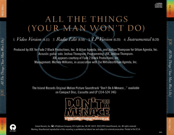 JOE_All The Things (Your Man Won%27t Do)