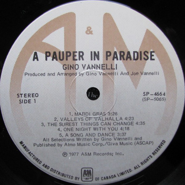 GINO VANNELLI_A Pauper In Paradise