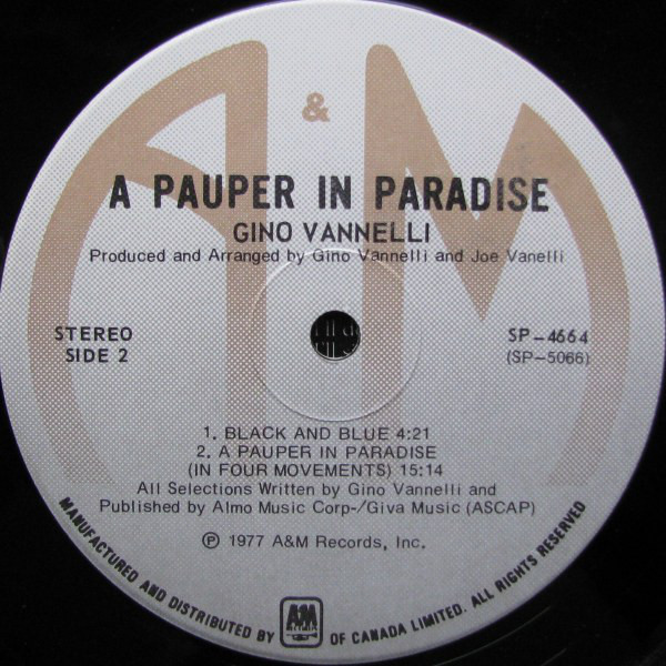 GINO VANNELLI_A Pauper In Paradise