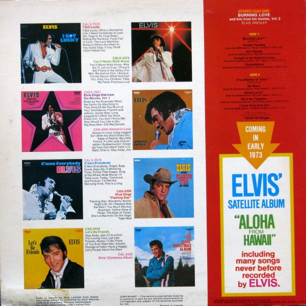 ELVIS PRESLEY_Burning Love And Hits From His Movies Vol. 2