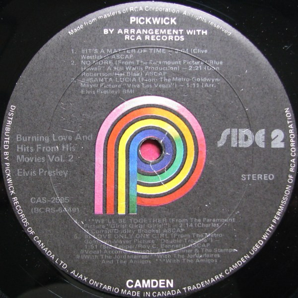 ELVIS PRESLEY_Burning Love And Hits From His Movies Vol. 2