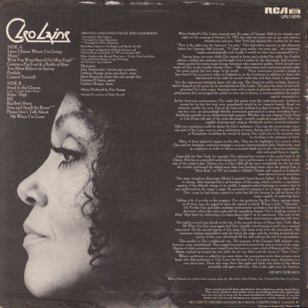 CLEO LAINE_Cleo Laine Live!!! At Carnegie Hall