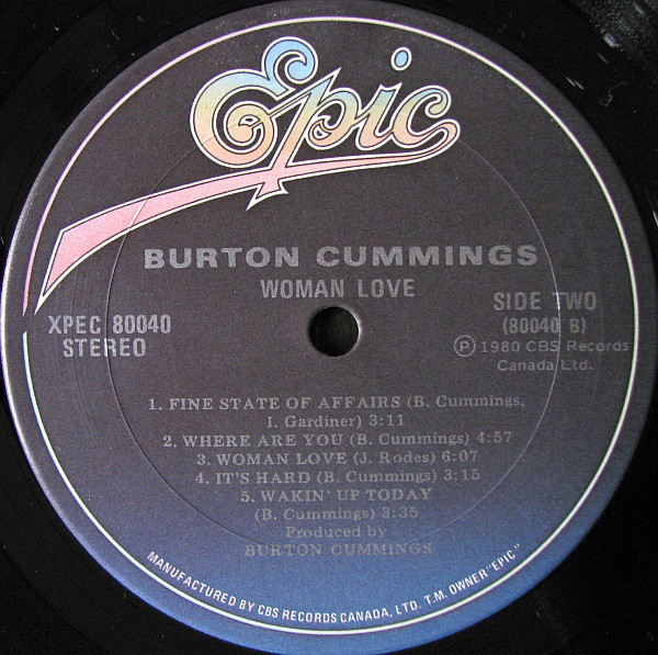 BURTON CUMMINGS_Woman Love