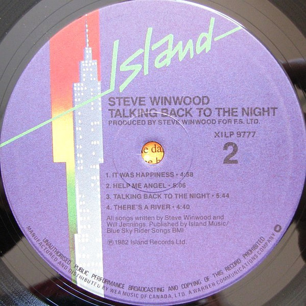 STEVE WINWOOD_Talking Back To The Night