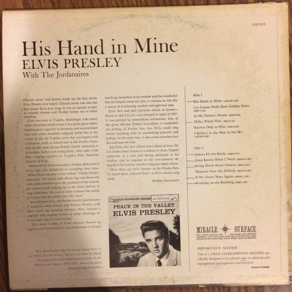 ELVIS PRESLEY_His Hand In Mine
