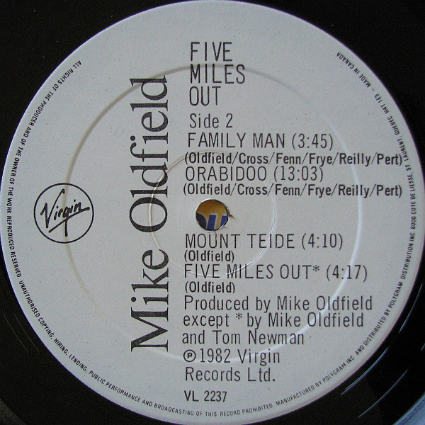 MIKE OLDFIELD_Five Miles Out Gatefold