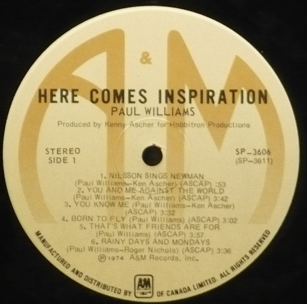 PAUL WILLIAMS_Here Comes Inspiration