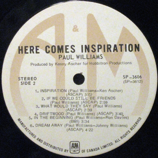 PAUL WILLIAMS_Here Comes Inspiration