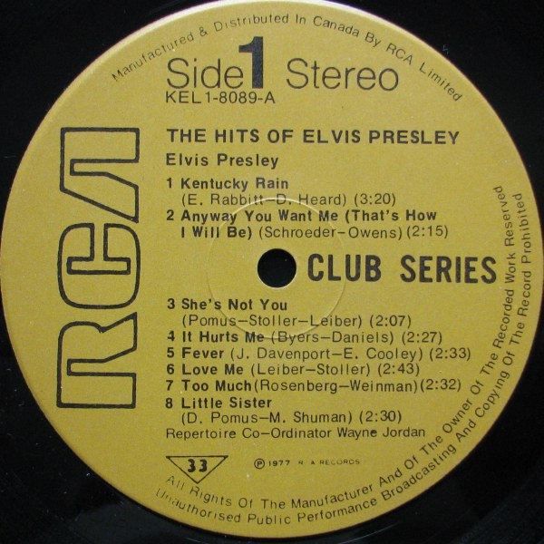 ELVIS PRESLEY_The Hits Of Elvis Presley
