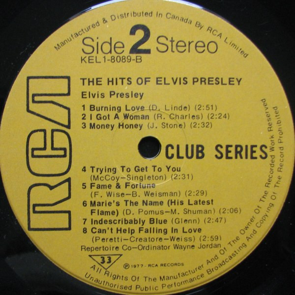 ELVIS PRESLEY_The Hits Of Elvis Presley