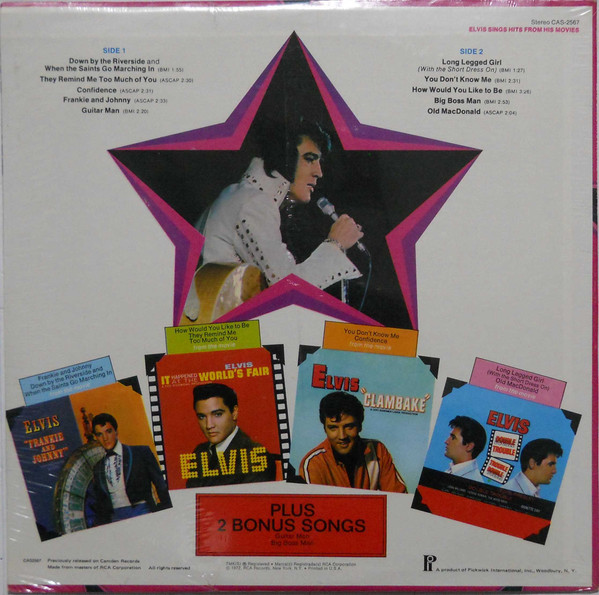 ELVIS PRESLEY_Elvis Sings Hits From His Movies