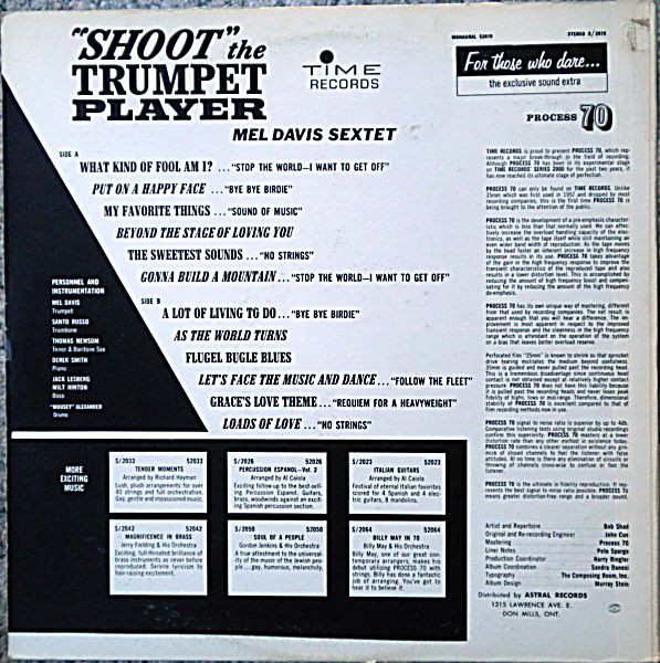 MEL DAVIS SEXTET_Shoot The Trumpet Player